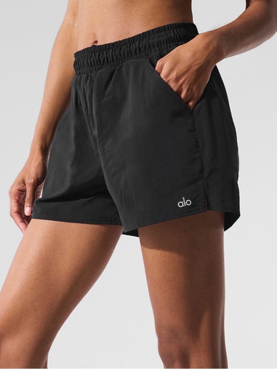 ALO Yoga Pants - S ALO Yoga ALUMNI Black Athletic Shorts Elastic Waist Side Pockets NWOT Casual